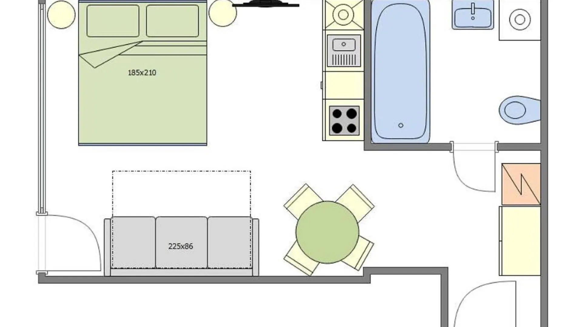 Cozy Studio In The Main City Center 프라하 0*,